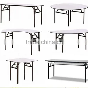 Plywood Round White Restaurant Buffet Table thumbnail-6