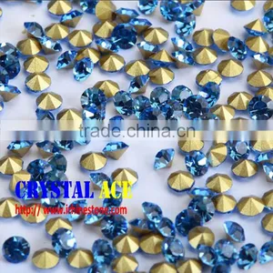 Loose Beads for Jewelry Making Aqumarine mc Chatons, Point Back Stones thumbnail-1