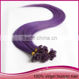 2016 New Arrival Colorful Nail Hair Factory Wholesale U-tip Hair Weave Extension thumbnail-5