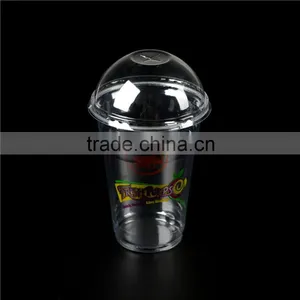 Party Cup 300ml Plastic Cup With Dome Lid/ Transparent PET Material Cups thumbnail-2