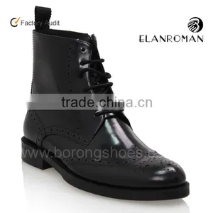 Leather Boots Men Dress Boots Shoes With Zipper thumbnail-1