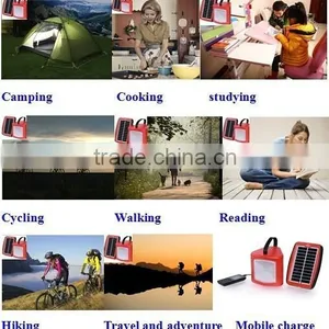 Solar LED Lantern With USB and Solar Panel for Camping Lamp thumbnail-2