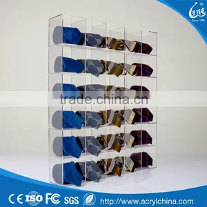 Wall Mounting Clear Acrylic Neck Tie Display Stand Quality Choice thumbnail-1