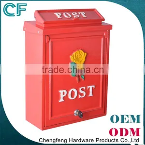 Top Quality Red Ornate Fence Aluminium In Wall Letter Box Letterbox thumbnail-2