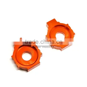 BJ-CA-KT001-OR Motorcycle CNC Rear Axle Spindle Chain Adjuster Blocks for KTM DUKE 125/200/390 thumbnail-2