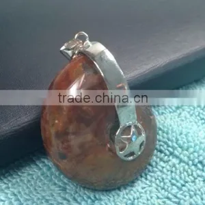 Wholesale Charm Fossilized Ammolite Diamond Pendant for Accessories thumbnail-3