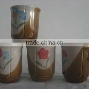 10oz Ceramic Coffee Mug, 10oz Stoneware Handpinted Mug 10oz Stoneware Mug, thumbnail-6