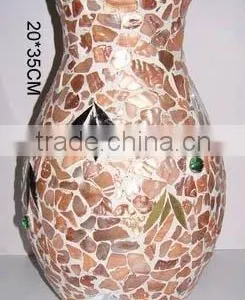 Mosaic Glass Flower Vase TPK-02B thumbnail-1