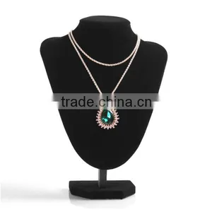 Fashion Black Velvet Jewelry Display Neck Stands thumbnail-3