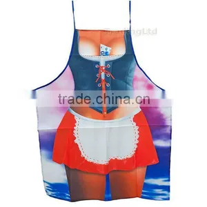 2014 New Product Cheap Promotional Soft Nonwoven Disposable Apron thumbnail-1