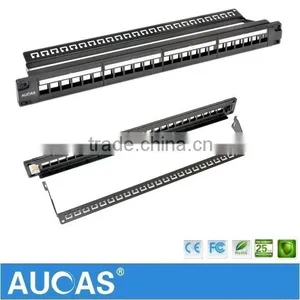 High Quality 1u 19 Inch Rack Blank Patch Panels 24 Port thumbnail-1