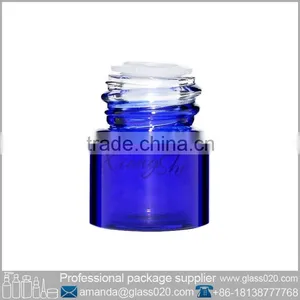 Blue 1ml Vial Glass Bottle With Black Bcap thumbnail-3