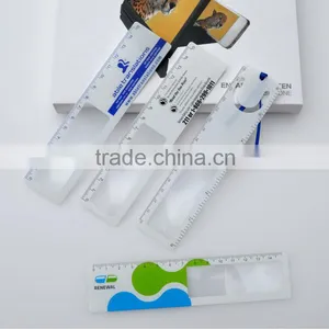 Hot Seller PVC Plastic Bookmark Ruler Magnifier thumbnail-1