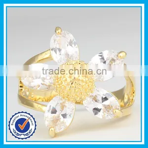 2015 Yiwu Wholesale Korean Fashion Gold Flower Models Ring for Women thumbnail-2