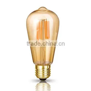 Gold Tinted Led Filament Bulb Long Filament ST64 Quality Choice thumbnail-5