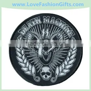 Embroidered Round Skull & Death Maching Patches/ Badge thumbnail-1