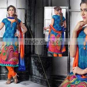 FLORAL PRINT SALWAR KAMEEZ thumbnail-2
