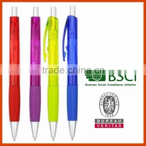 Plastic Colorful Ballpoint Pen With Silver Accents for Promotion Office & School Supplies thumbnail-1