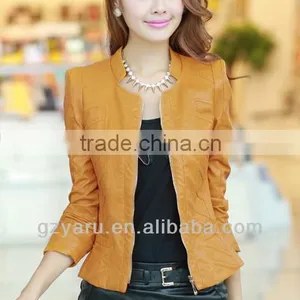 Ladies Fashion Korean Style Leather Jackets thumbnail-1