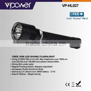 CREE 30W LED DIVING FLASHLIGHT thumbnail-1