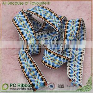 Narrow Jacquard Ribbon Trim Repeating Chevron thumbnail-3