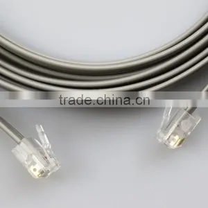 Flat Telephone Extension Cord Phone Cable 6P4C thumbnail-1