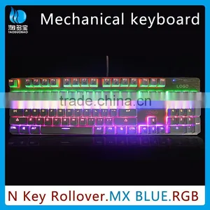 RGB Mechanical Gaming Keyboard With Anti-Ghosting Keys & Six LED Lights thumbnail-3