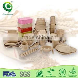 Wholesale Children's Biodegradable Bamboo Tableware Set Quality Choice thumbnail-2