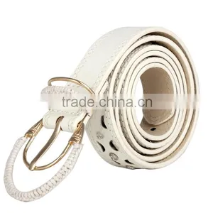 White Rhinestone Cheap Leather Female Belt SWF-15062931 thumbnail-1