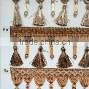 [YZLACE] Tassels Lace Curtains Wholesale 11001 thumbnail-2