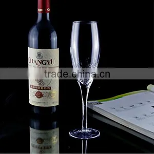 Hand Blown Champagne Glass With Ice Crack Decoration,high Quality thumbnail-1