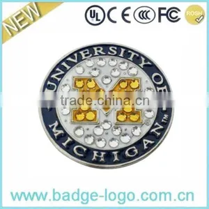 Custom Souvenir Metal Coin With Rhinestone thumbnail-1