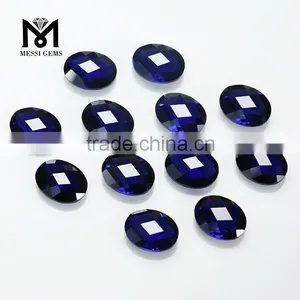 Double Briolette Faceted Oval 7 x 9 mm 34# Sapphire Corundum Stone thumbnail-4