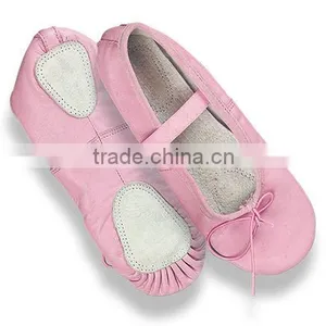 Pink Girls & Boys Wholesale Leather Ballet Shoes thumbnail-1