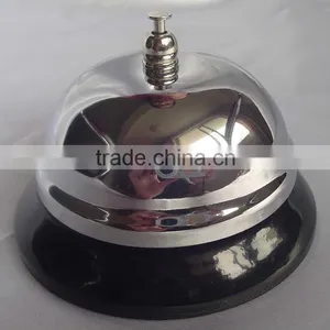 3.4''hotel Reception Bell,table Call Bell A12-D02 in Silver or Gold Cover and Colorful Painted Base(E569) thumbnail-1