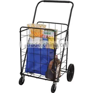 Icegreen Black 4-Wheel Steel Folding Shopping Cart thumbnail-1