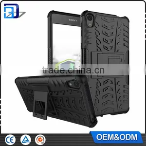 Mobile Phone Accessories 2 in 1 Dual Slim Armor TPU + PC Kickstand Case For Sony Xperia E5 Rugged Cover Amazon Best Sell thumbnail-1