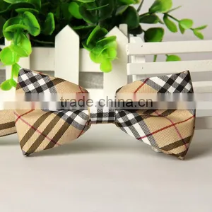 2016 Custom Made Double Sided Pre-tie Plaid Pattern Mens Bow Ties for Boys thumbnail-1