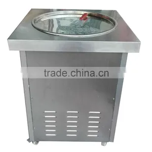Single Pan Fried Ice Cream Machine/thailand Fried Ice Cream Machine/ Stir Roll Ice Cream Machine thumbnail-2
