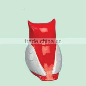 Hot Sale Fashion Large Customized Red Owl Ceramic Cookie Jar thumbnail-1