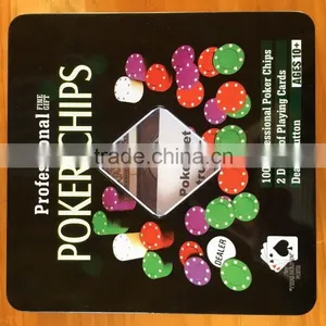 Poker Set in Tin Box, Round Poker Set,tin Box thumbnail-1