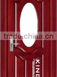 Modern Glass Insert Wood Interior Door thumbnail-1