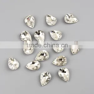 Pujiang Flatback Drop Shape Crystal Sew on Stone for Dresses thumbnail-1