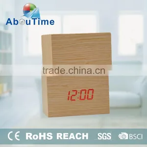 Modern Cheap Customized Wooden LED Digital Alarm Clcok for Home Decoration thumbnail-1