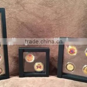 Challenge Coin Case - Five Coin Display, Challenge Coin Displays, Military Coin Display Cases thumbnail-2