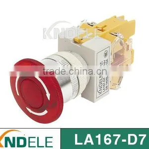 Mushroom Head Emergency Stop Push Button Switch Silver Contact Grade A D7-11ZSD thumbnail-1