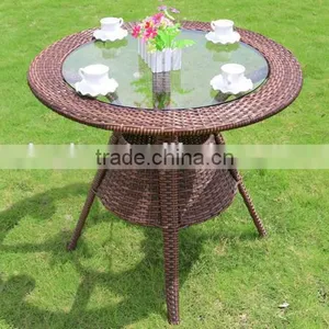 Hot Selling New Style Cheap Old Europe Style PE Rattan Garden Furniture Table Set thumbnail-3