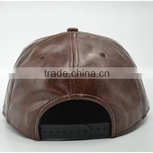 Faux Leather Snapback Cap thumbnail-4