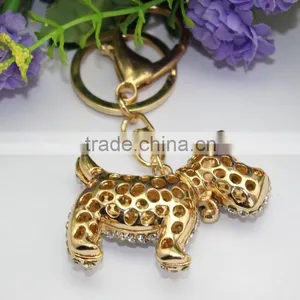 New Metal Puppy Dog Keychain Crystal Keychain Gold Silver Keychain Metal Key Chain thumbnail-4