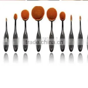 Factory Lowest Price 10pic Set Oval Makeup Brush /2016 Fashion Professional Ladies Makeup Brush thumbnail-2